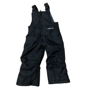 Arctix Kids Black Insulated Snow Bib Overalls With Adjustable Straps & Reinforce